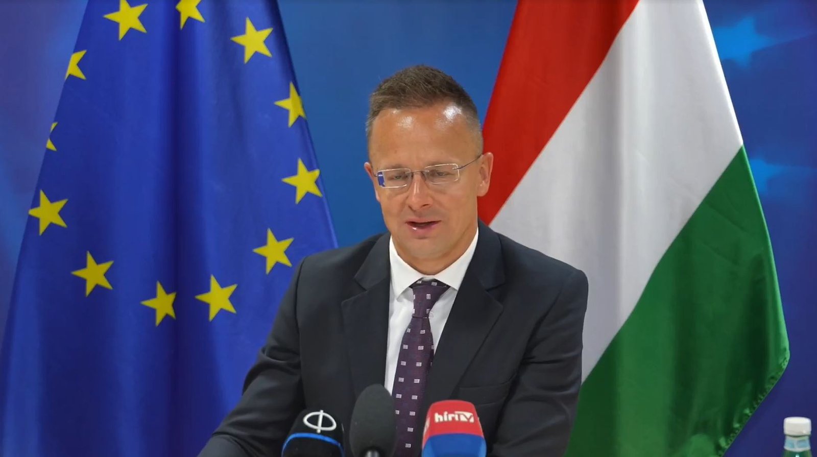 hungary slovakia block new eu sanctions against russia szijjártó says hungarian foreign minister péter 23 2025 stream page peter sijjarto once again confirms always wrong side history budapest sided moscow