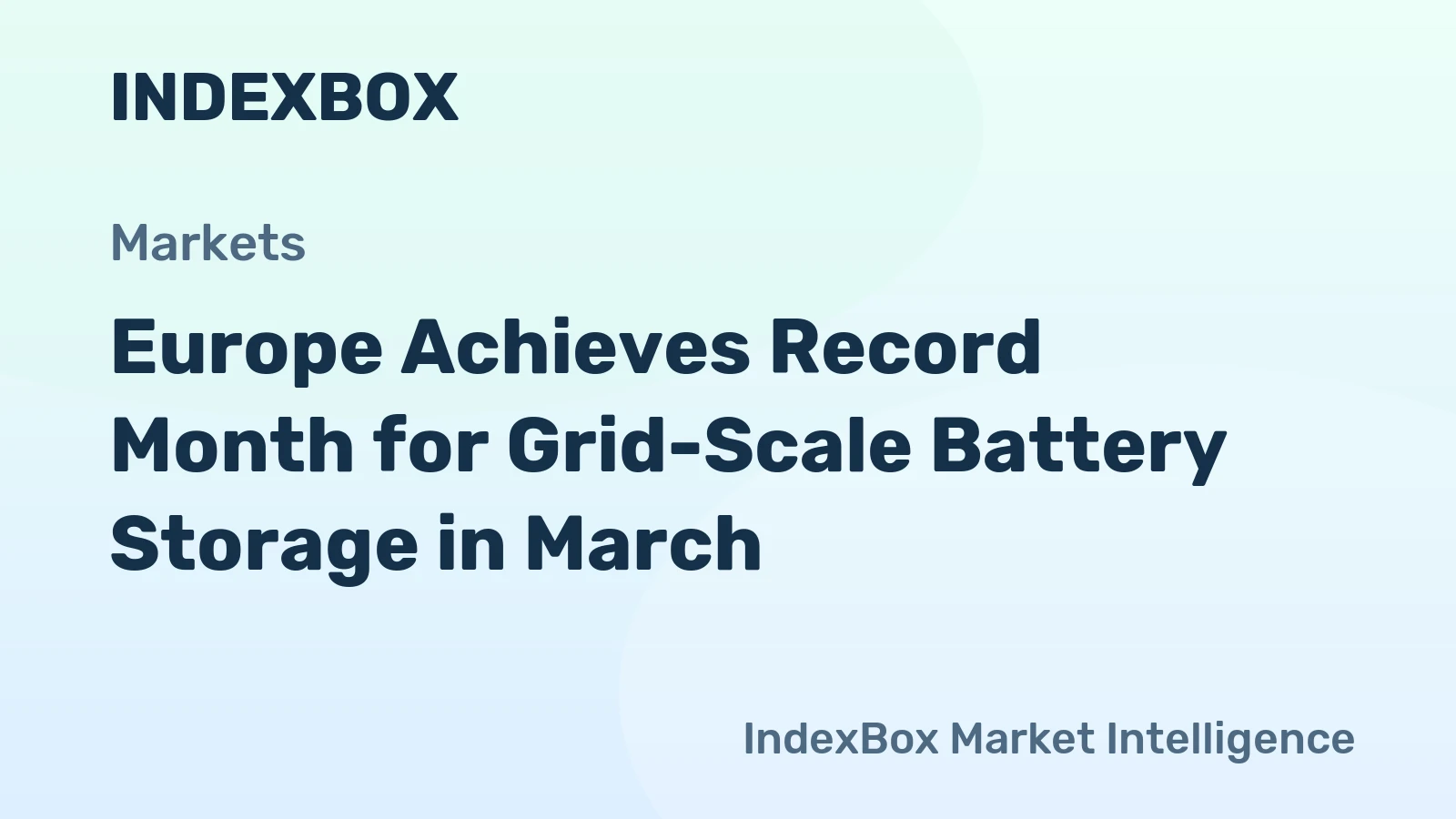 Europe's Record Battery Storage Month in March 2026 | Global Growth - News and Statistics