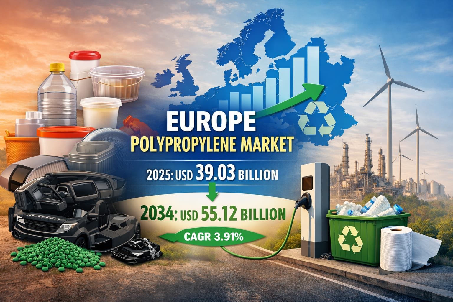 Europe Polypropylene Market Set for Steady Expansion as Packaging, Automotive, and Recycling Trends Gain Momentum