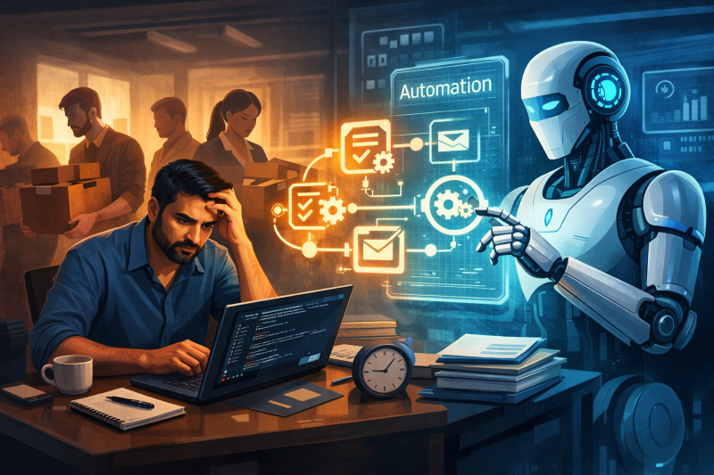 A startup founder from a tier-2 city has reportedly replaced several employee roles with AI tools after growing frustrated with managing staff