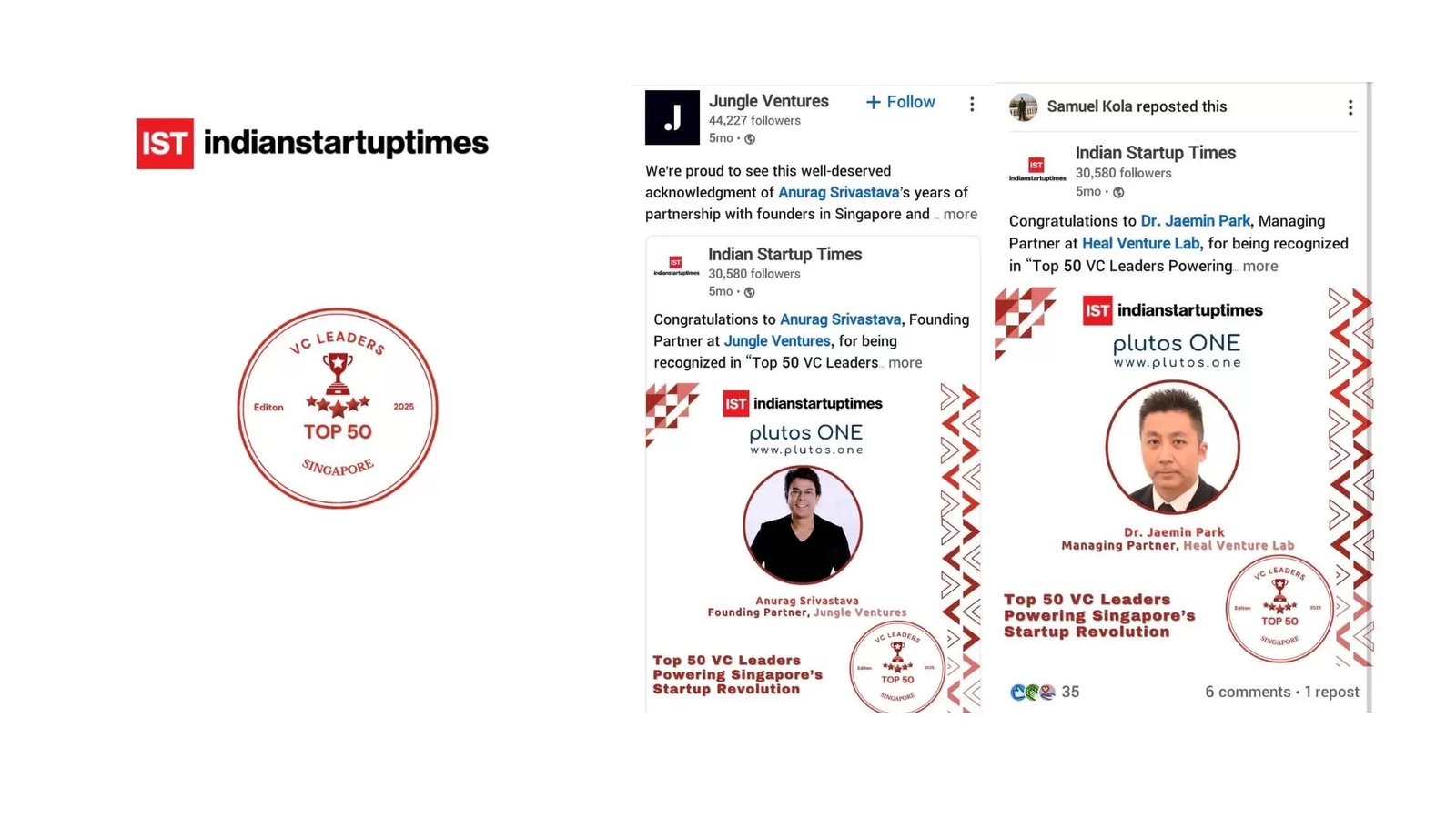 Top 50 VC Leaders Powering Singapore’s Startup Revolution