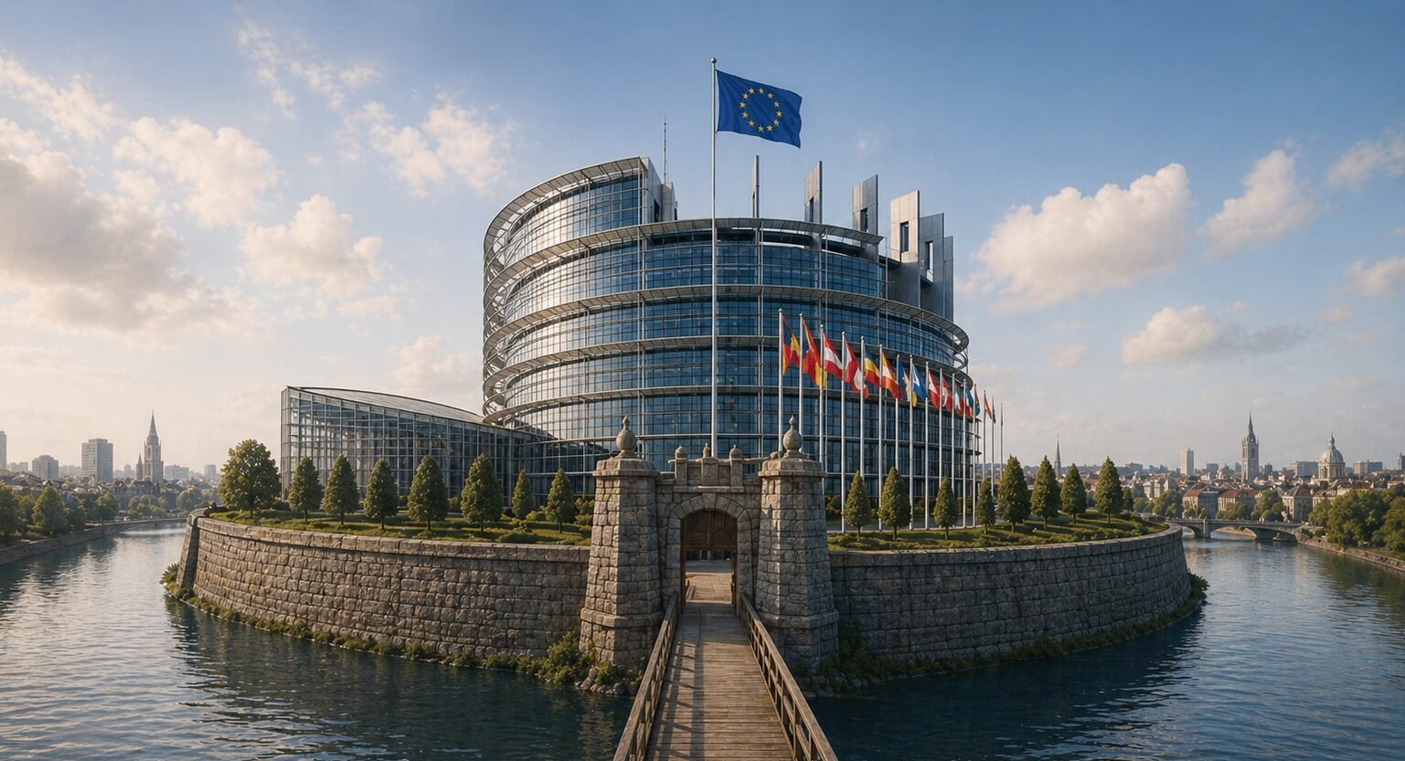 Brussels moat. Image: OpenAI