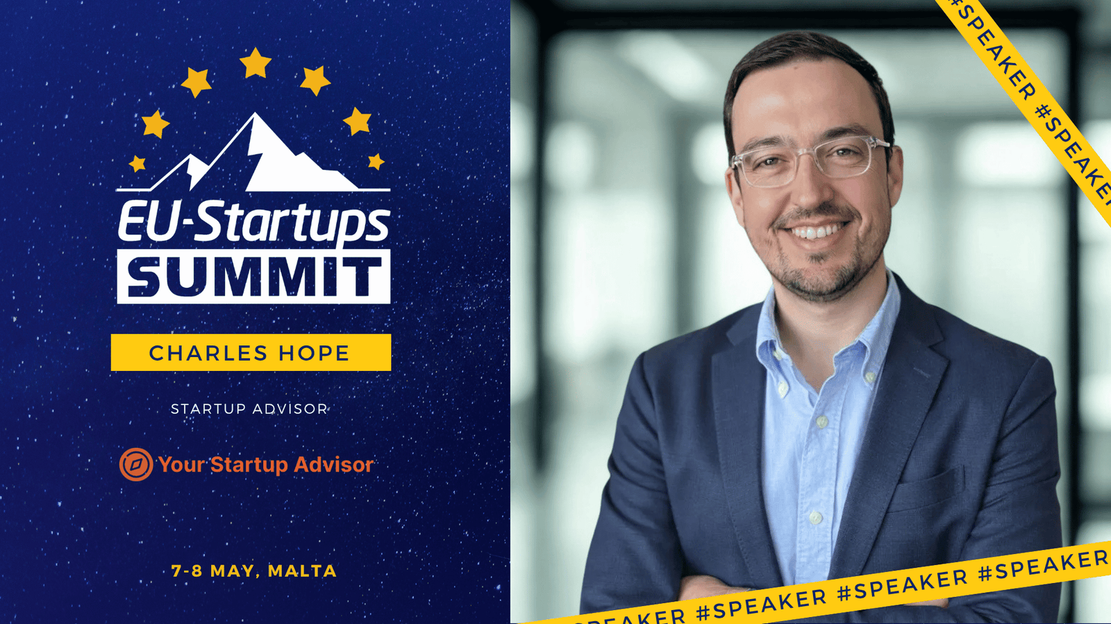 Startup advisor Charles Hope joins the speaker lineup at the EU-Startups Summit 2026 in Malta