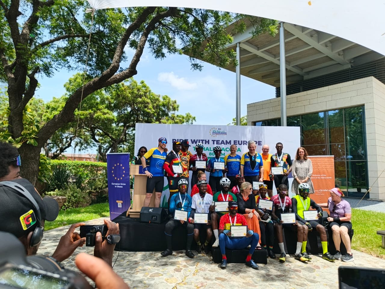 "We will make cycling safer” — NSA Boss vows action after EU-Ghana ride