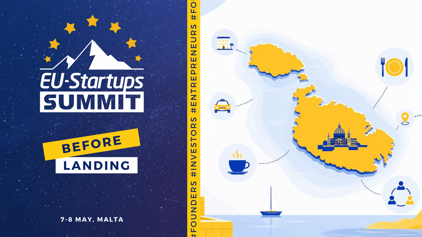Practical info and special tips for the EU-Startups Summit 2026 in Malta - look inside!