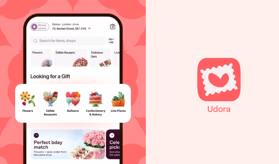 Gifting marketplace Flowwow rebrands to Udora, separating from Russian business and raising €8.5 million for European growth