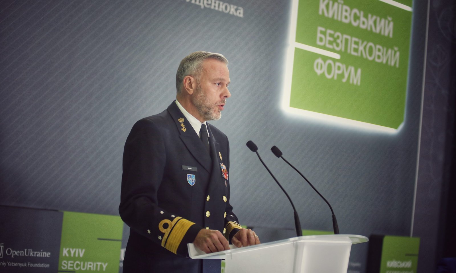 Chairman of the NATO Military Committee Admiral Rob Bauer in Kyiv. Photo: Kyiv Security Forum