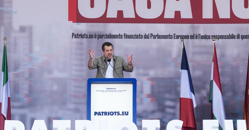 Il vicepremier Matteo Salvini durante una conferenza stampa in via Bellerio a Milano, 15 aprile 2026. ANSA/MOURAD BALTI TOUATI ANSA