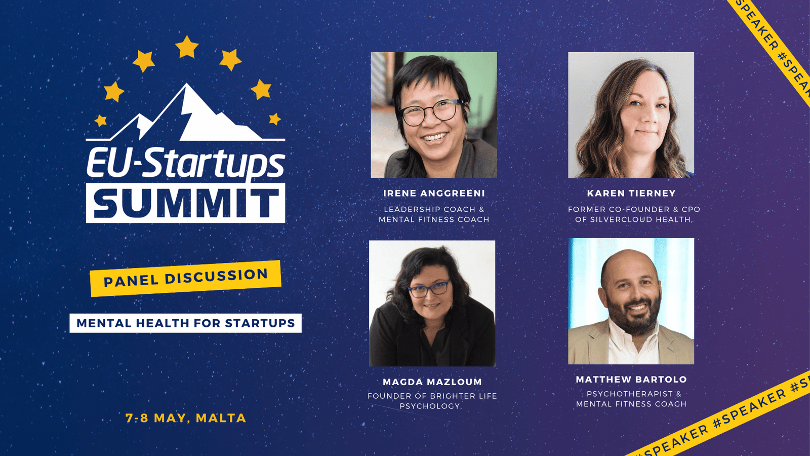 Meet the speakers joining the “Mental Health for Startups” panel at the EU-Startups Summit 2026!