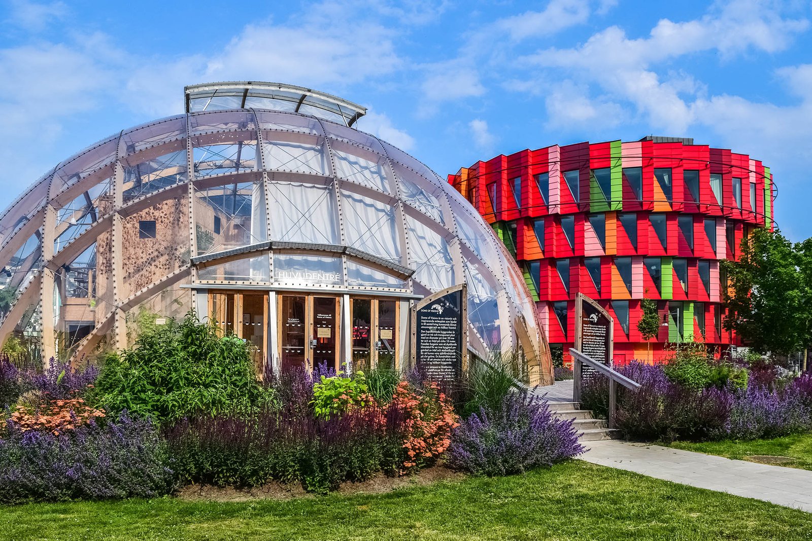 The Dome of Visions and Kuggen building on the campus of Chalmers University, Gothenburg