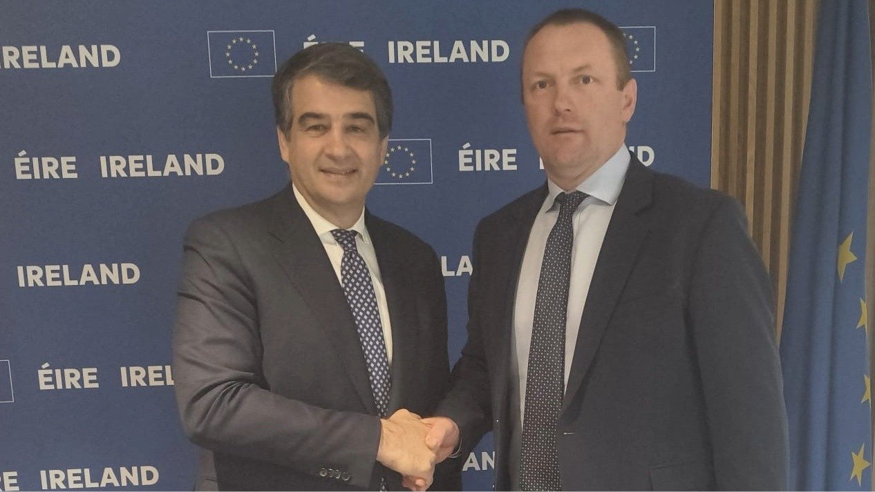 Raffaele Fitto, executive vice-president of the EU Commission for cohesion and reforms and ICMSA president, Denis Drennan