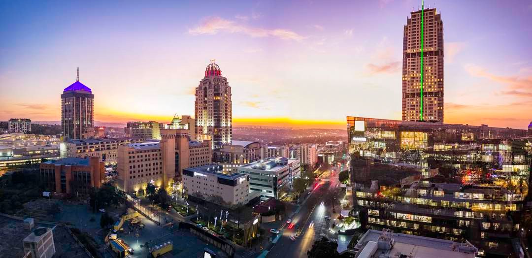 The Sandton skyline.  Momentum is returning to the South African listed property sector, with two companies raising nearly R2 billion in the past week in accelerated bookbuilds.
