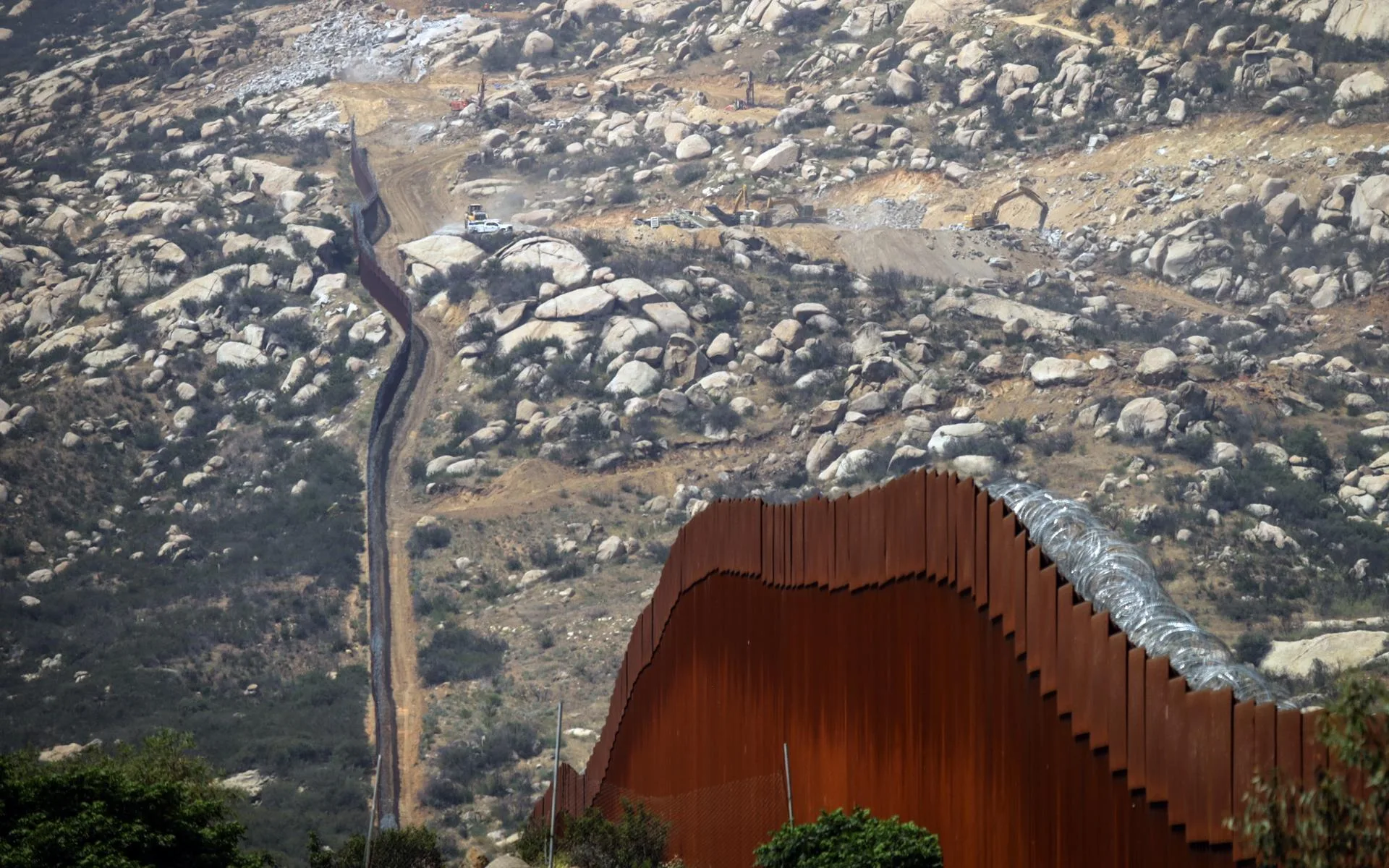 US border wall construction damages sacred indigenous site