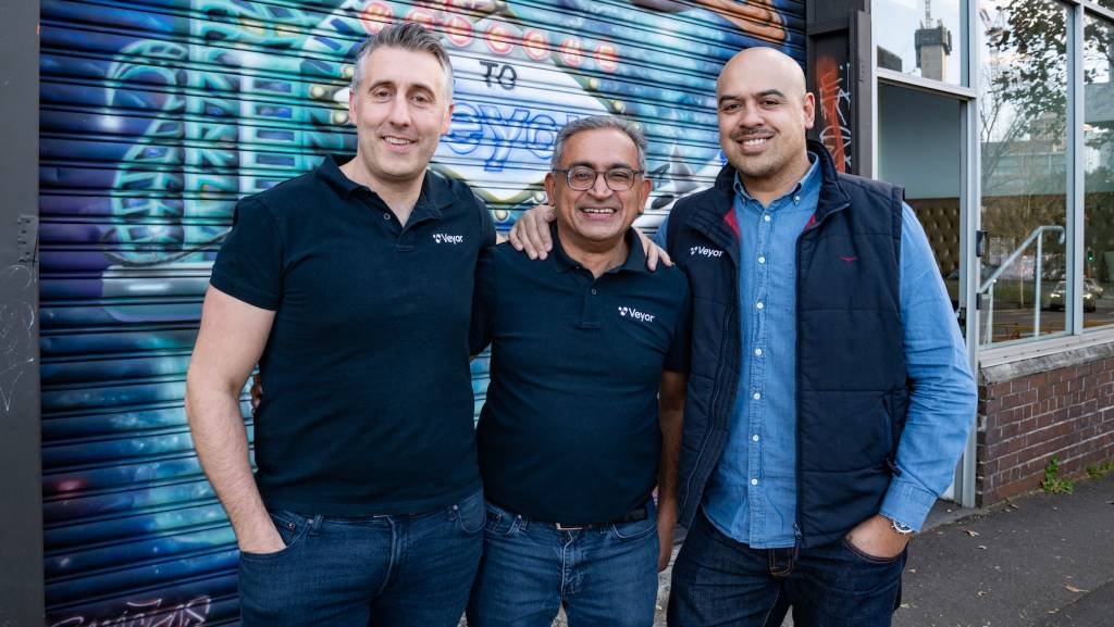 Veyor Stephen Rockett (COO,CFO); Anil Roychoudhry (CTO); Richard Fifita (CEO)