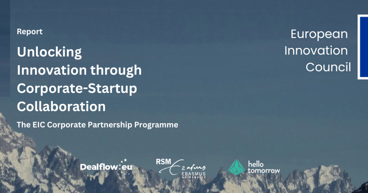 European Innovation Council publishes flagship report on corporate-startup collaboration