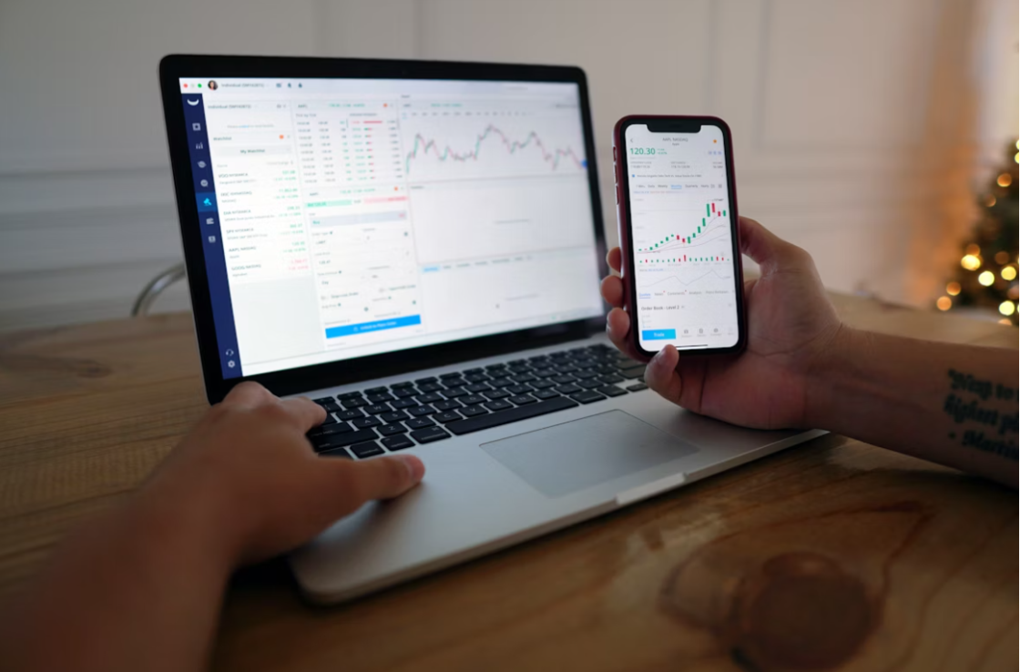 Finance laptop