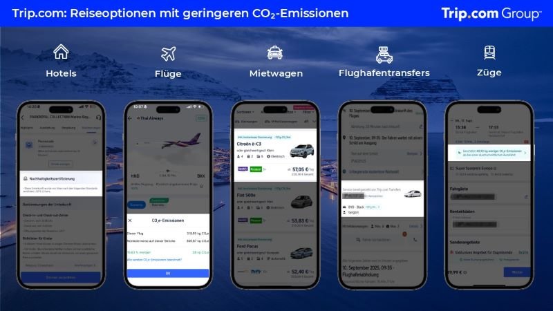 Trip.com Group’s Sustainability Initiative: CO₂ Emission Data for Flights, Car Rentals And Transfers Across Global Destinations