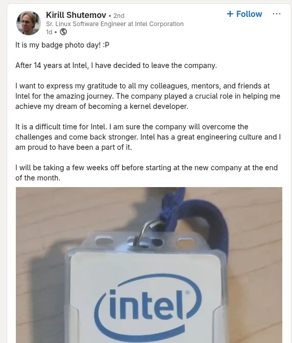 LinkedIn post