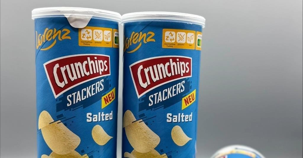 Sonoco provides 88% recyclable paper can for Crunchips Stackers | Article