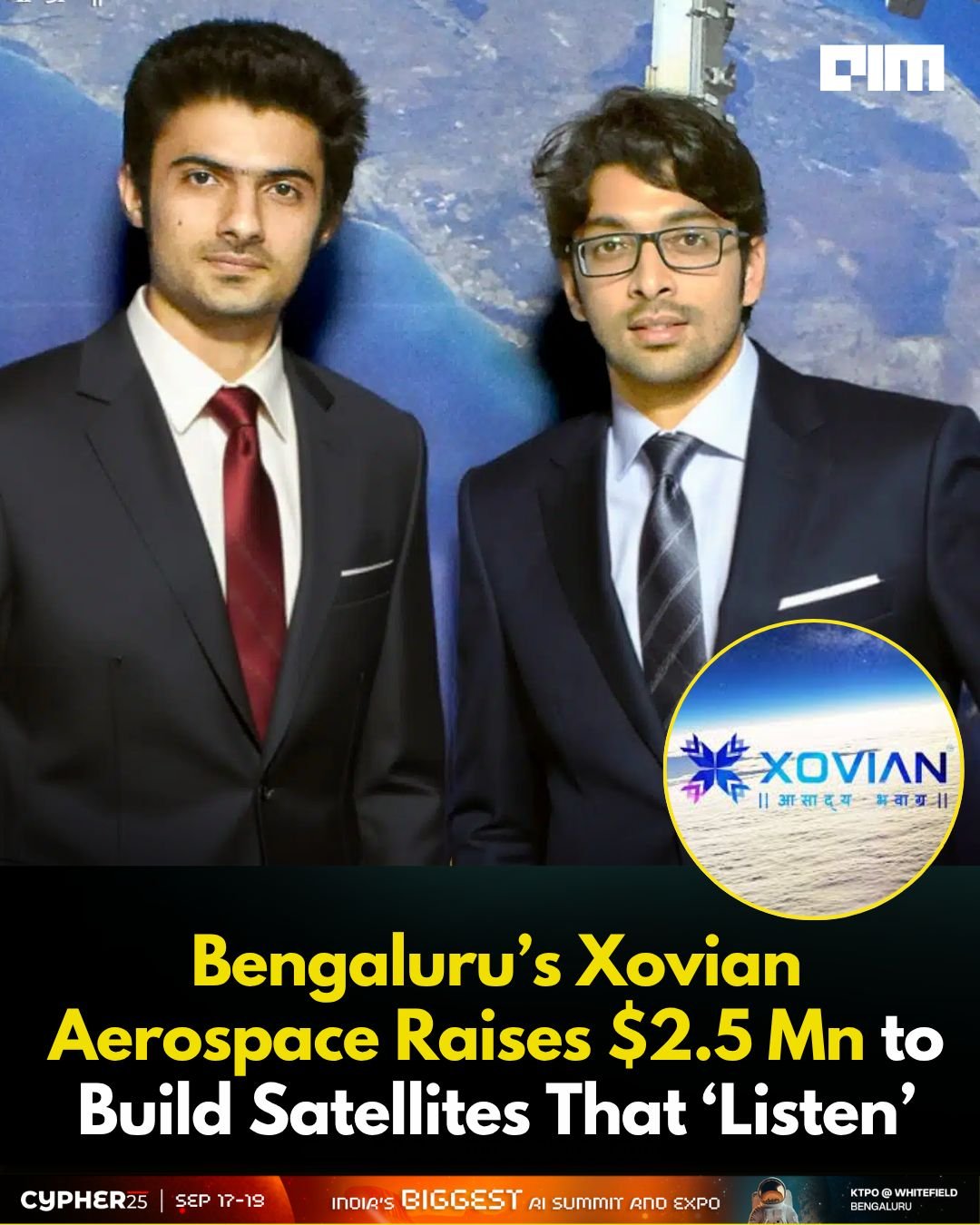 Bengaluru-based space tech startup Xovian Aerospace has raised $2.5 million in a pre-seed funding round led by Piper Serica and Turbostart, with backing from Inflection Point Ventures (IPV) and… | AIM