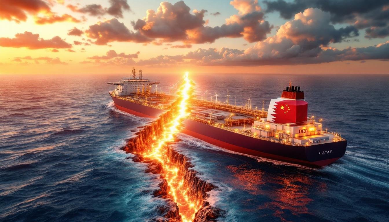 Massive tanker highlights Qatar's LNG warning.