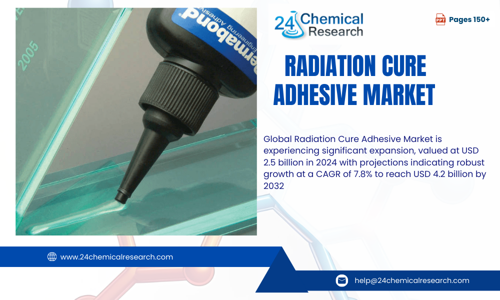 Radiation Cure Adhesive Market to Reach USD 4.2 Billion by 2032, Growing at 7.8% CAGR