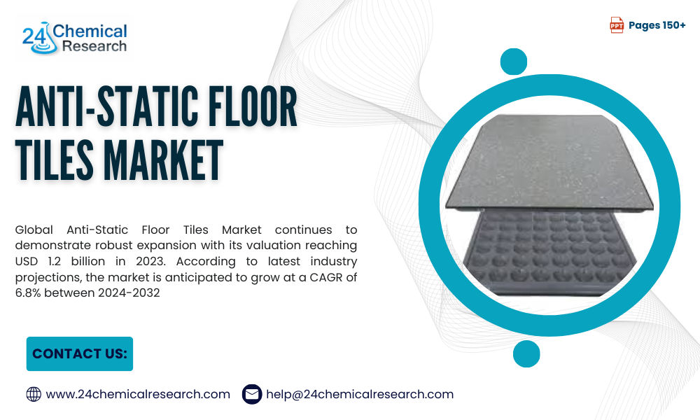 Anti-Static Floor Tiles Market to Reach USD 2.1 Billion by 2032, Growing at 6.8% CAGR