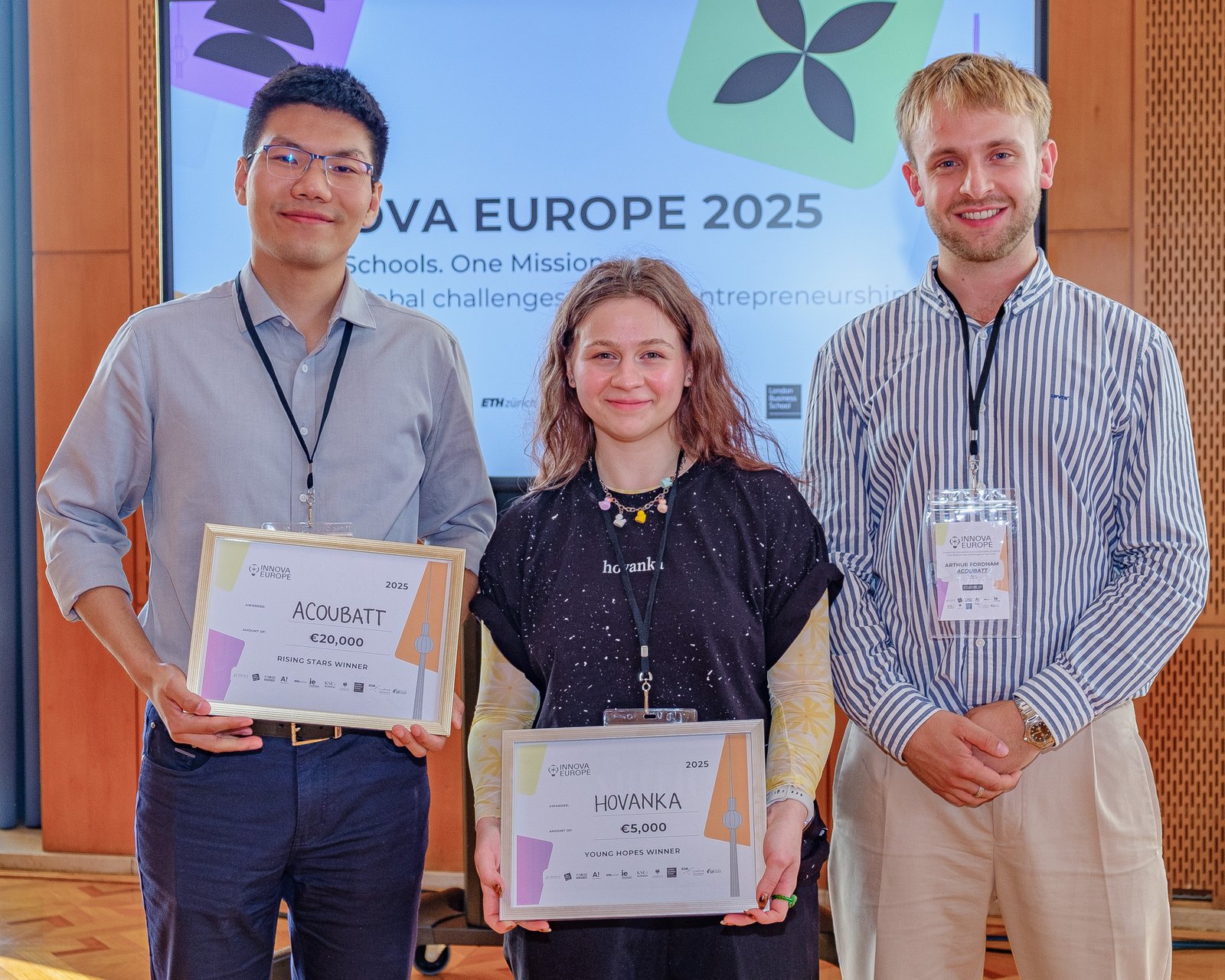 AcouBatt and Hovanka win Grand Finale of 3rd Annual INNOVA Europe Competition