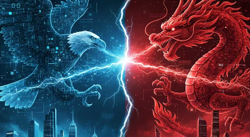 Great Power Competition in AI-led Driven Warfare between the US and China