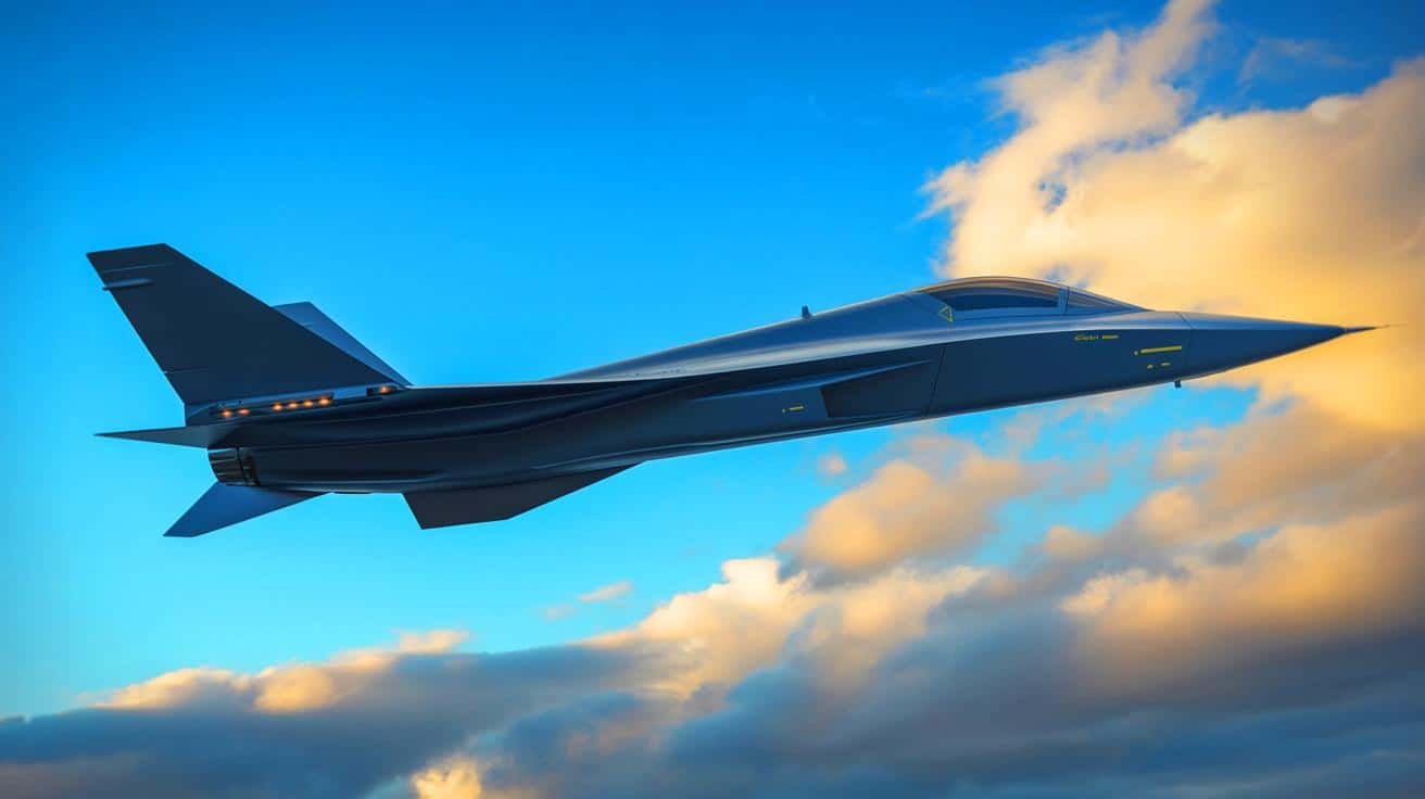 Illustration of the CA-1 Europa, Europe's new autonomous fighter jet.
