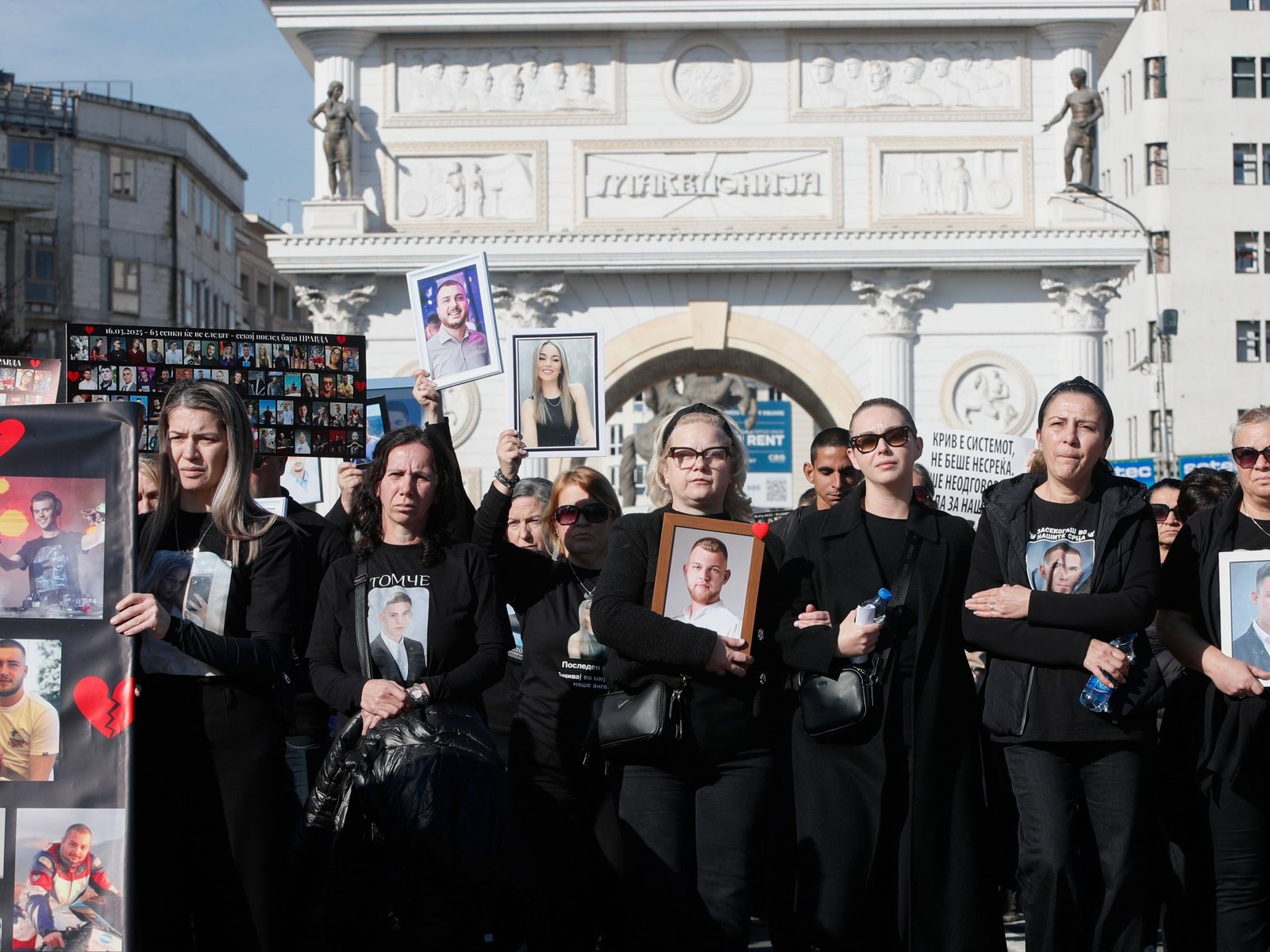 Thousands rally in N Macedonia ahead of trial over deadly nightclub fire | News