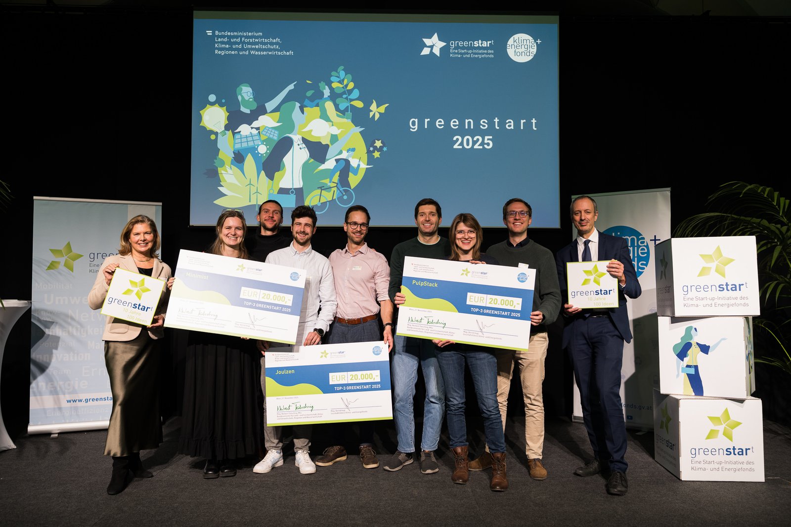 Joulzen, Minimist und PulpStack als greenstart-Startups des Jahres ausgezeichnet
