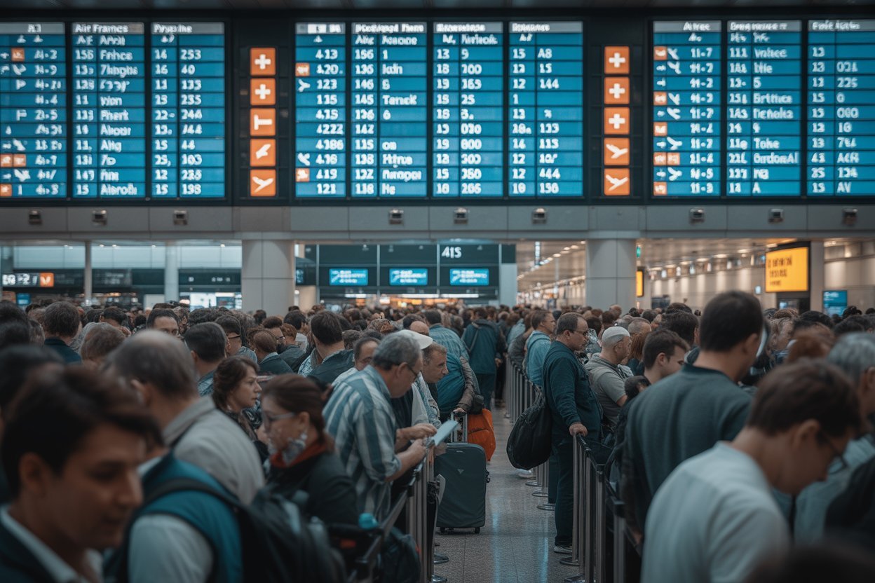 Travelers isolated in europe, including france, uk, netherlands, germany, as air france, british, klm, lufthansa face over 48 cancellations and 637 delays across paris, london, amsterdam, munich