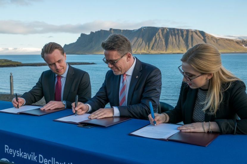 The signing of the reykjavík declaration at the european travel commission's 110th general meeting in iceland