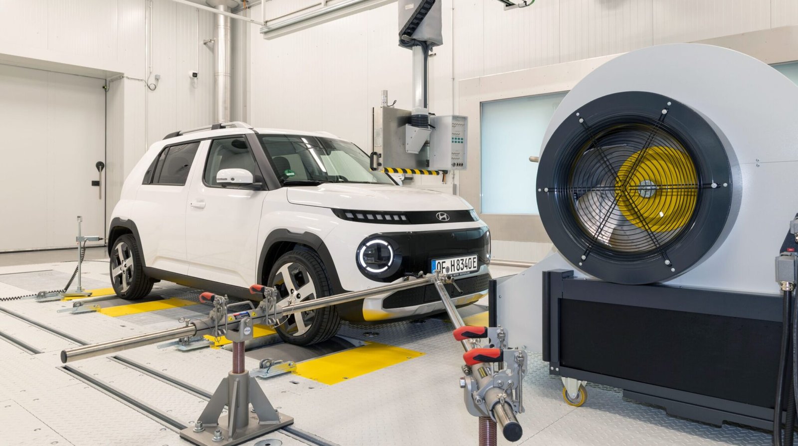 The HMETC Chassis Dynometer testing a vehicle