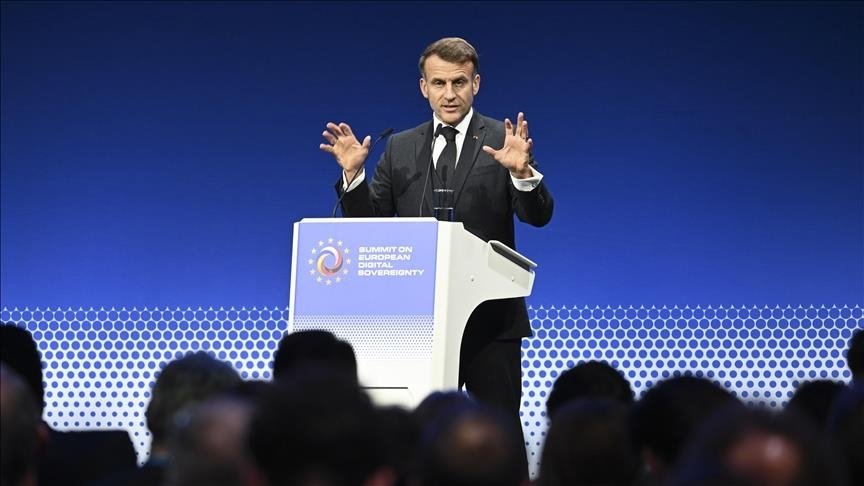 Macron calls for 'massive' acceleration of AI adoption in France, Europe
