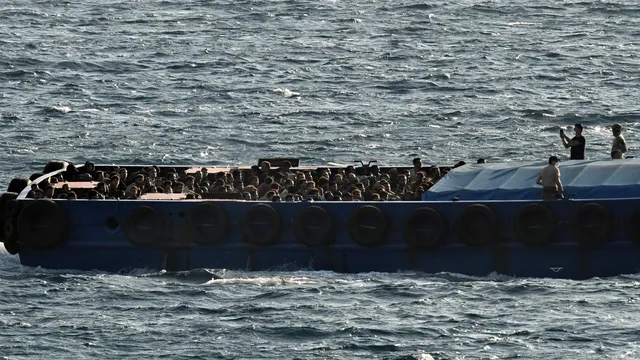 Nearly 400 migrants were rescued south of the island of Crete
