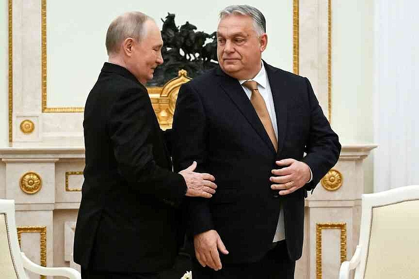 Hungary’s Orbán seeks more Russian oil and gas at Kremlin talks with Putin