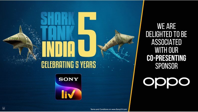 OPPO India to Co-Present Shark Tank India Season 5 with Sony LIV