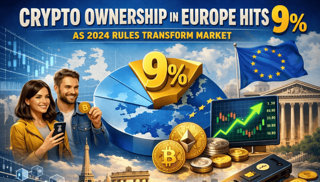 Crypto Ownership in Europe Hits 9% as 2024 Rules Transform Market