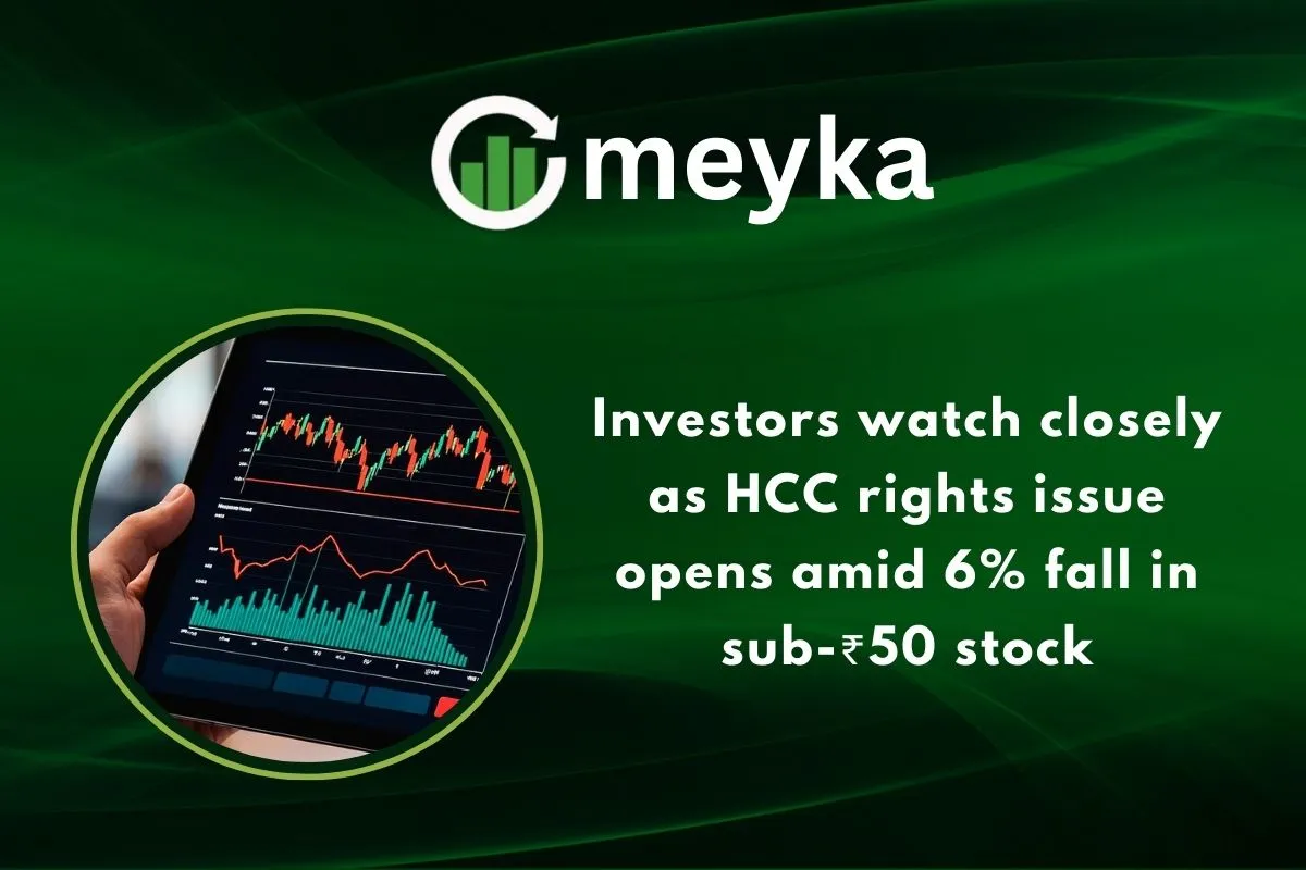 Investors watch closely as HCC rights issue opens amid 6% fall in sub-₹50 stock