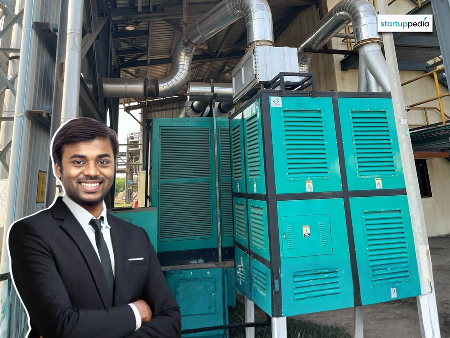 This IIT-D founder built India’s first CPCB-approved pollution control device 'Chakr Shield' that turns diesel generator emissions into ink