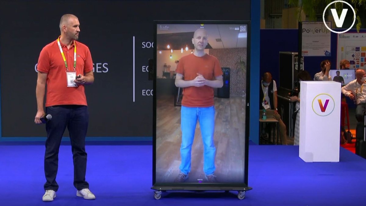 Is this human-sized video portal at CES the future of video chat?