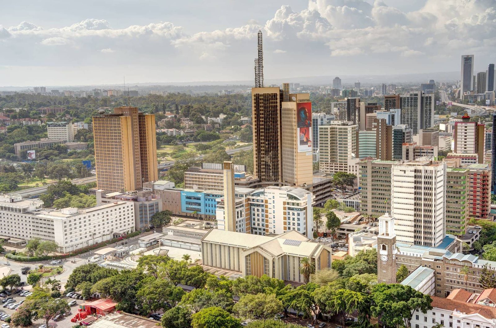 View of Nairobi cityscape. Kenyan Government plans share sales and IPO.