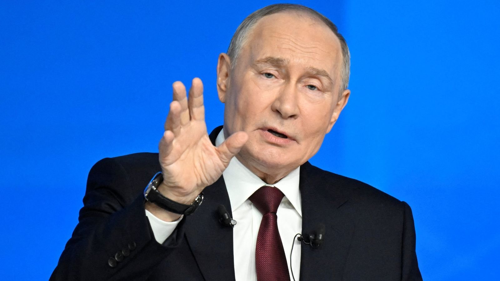 Ukraine war latest: Video shows Ukrainian drones 'hitting' Russian tanker in Mediterranean - and Putin vows to retaliate on live TV | World News