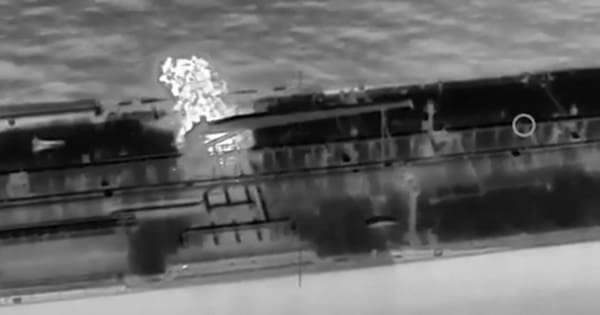 Ukraine launches drone strike on Russian 'shadow fleet' tanker