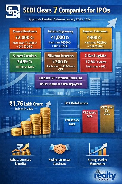 SEBI Approves IPOs for Runwal Developers and Six Other Companies