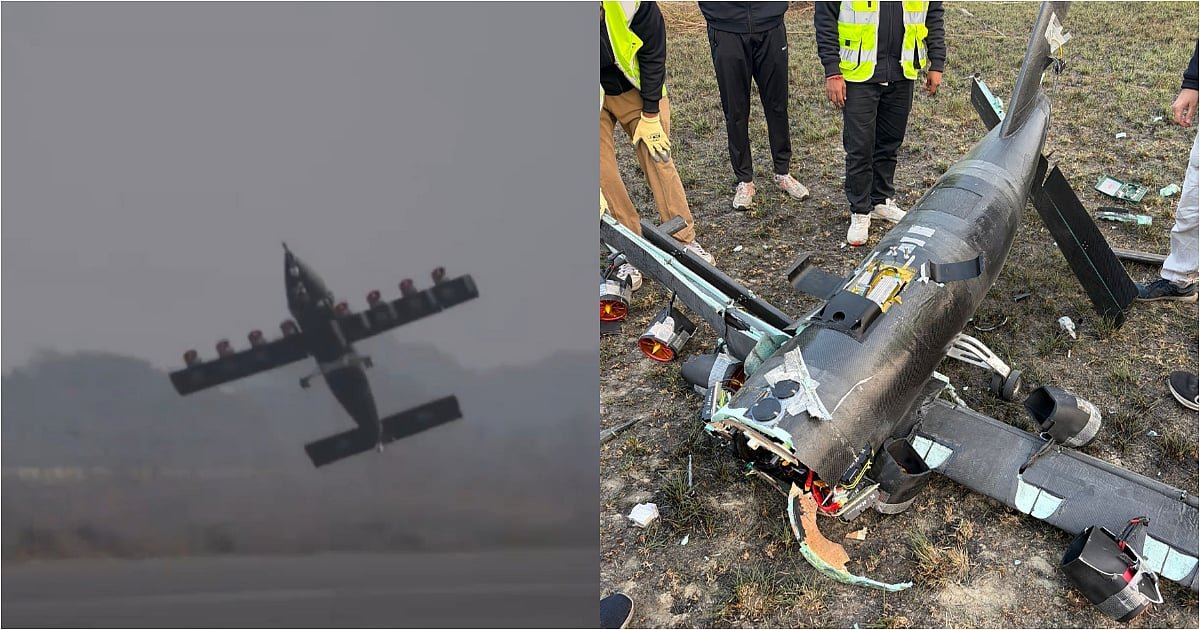 Zomato Founder Deepinder Goyal's LAT Aerospace Plane Crashes During Test Flight After Demonstrating Ultra-Short Takeoff Flight; VIDEO