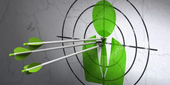arrows stuck in target with business person painted in green; Failed Businesses Do Not Constitute "Unfair or Deceptive" Conduct