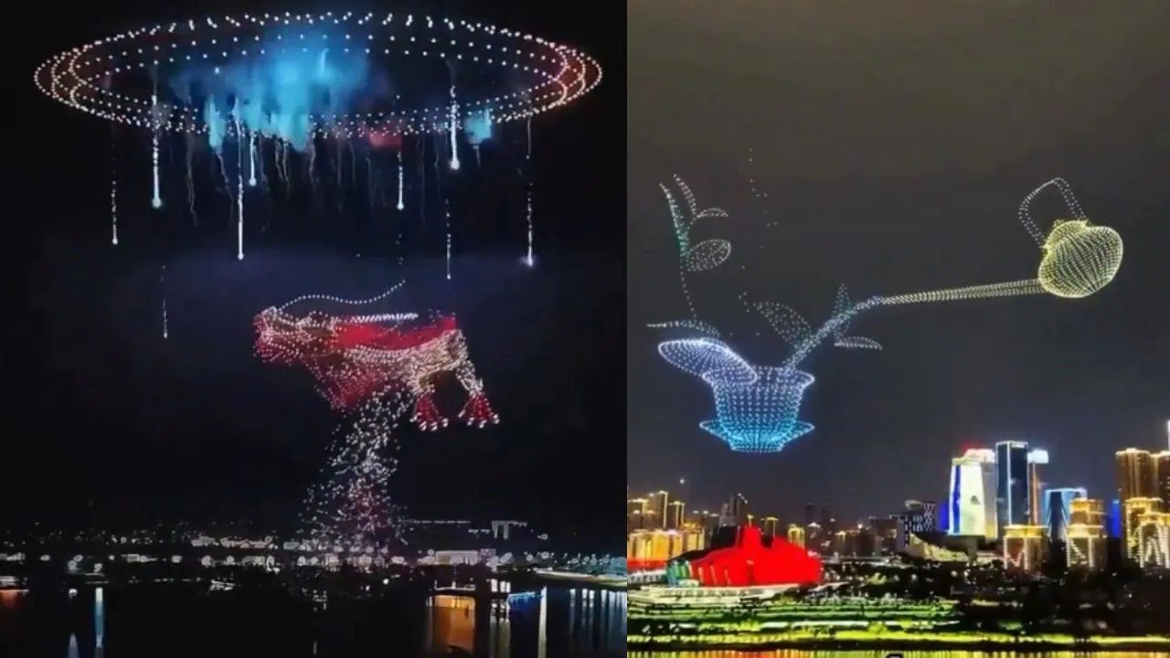 Why people feel this drone show in China's Chongqing is way better than fireworks